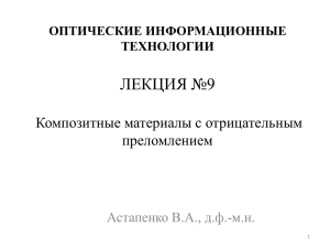 Композитные материалы с отрицательным преломлением