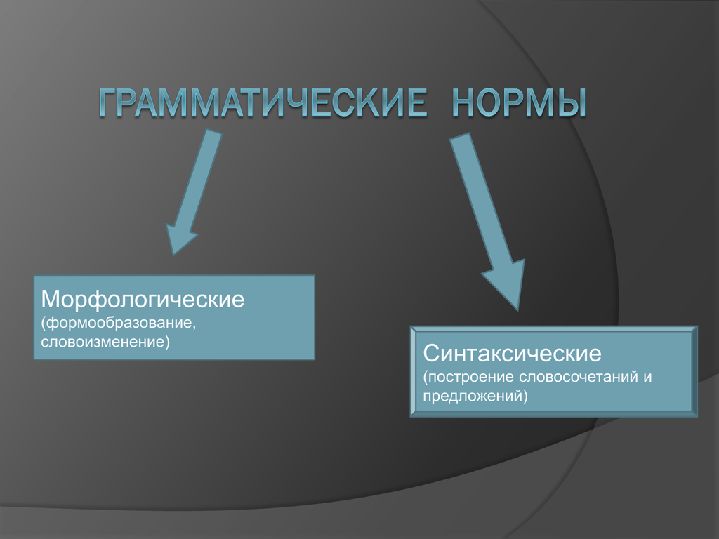 Морфологические и синтаксические нормы презентация