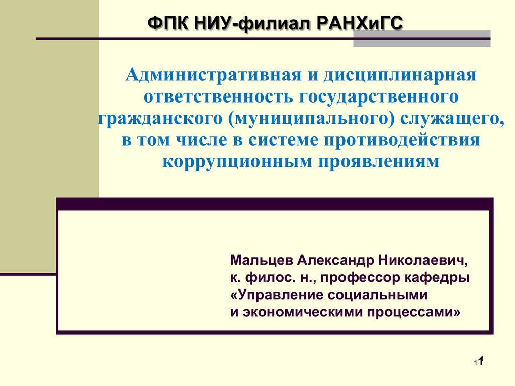 Муниципальная ответственность