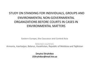 STUDY ON STANDING FOR INDIVIDUALS, GROUPS AND