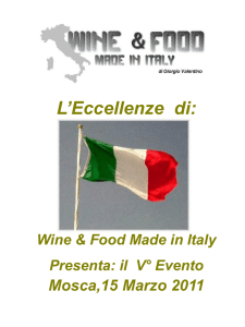 5° Evento - Wine & Food Made in Italy