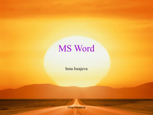 MS Word Inna Issajeva
