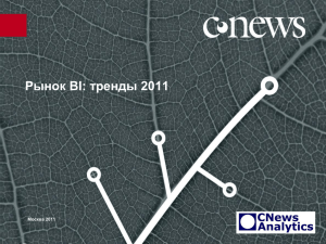 Рынок BI: тренды 2011 Москва 2011