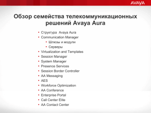 Обзор семейства телекоммуникационных решений Avaya