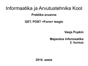 Пример презентации - Informaatika ja Arvutustehnika Instituudi