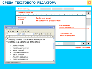 Среда текстового редактора