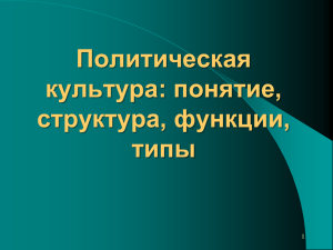 Типы политической культуры