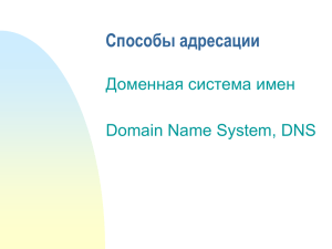 Презентация "Система доменных имен"