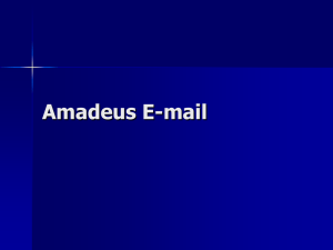 Amadeus E-mail Введение - Корпоративная информационная