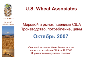 октябрь 2007 года - US Wheat Associates