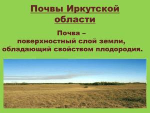 Почвы Иркутской области