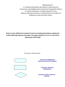Приложение 4 к Административному регламенту министерства социально-демографического развития Самарской области
