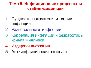 Уровень инфляции