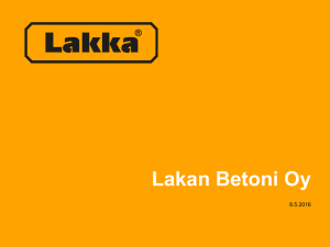 Lakan Betoni Oy 8.5.2016