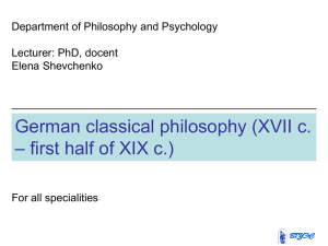 German Classical Philosophy