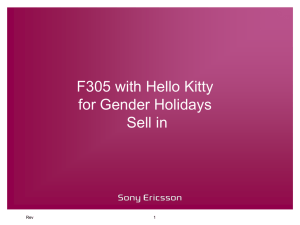 Sony Ericsson F305 with Hello Kitty
