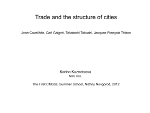 Trade and the structure of cities