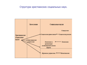 Христианские социальные науки: их возможности и связь с