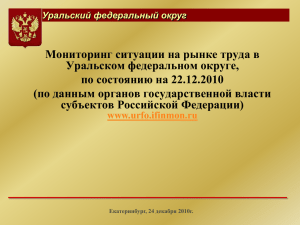 Мониторинг ситуации на рынке труда в Уральском федеральном округе,