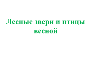 Лесные звери и птицы весной