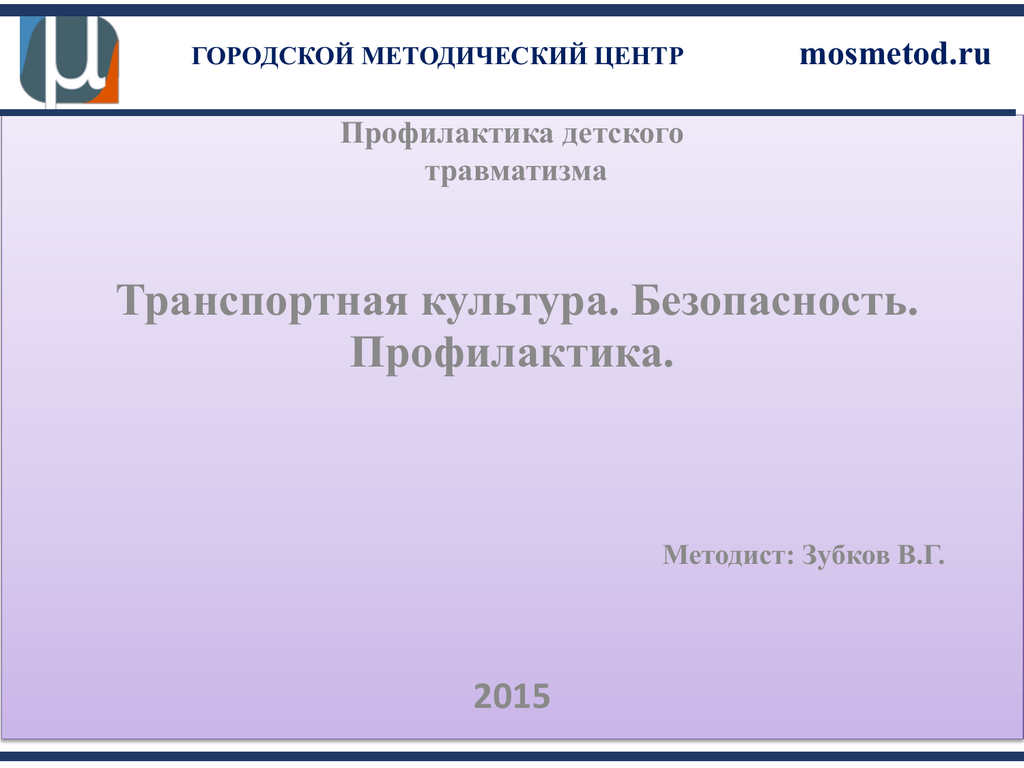 Муниципальная безопасность. Транспортная культура. Культура транспортной безопасности.