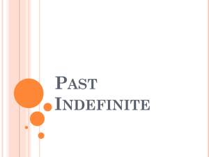 Past Indefinite