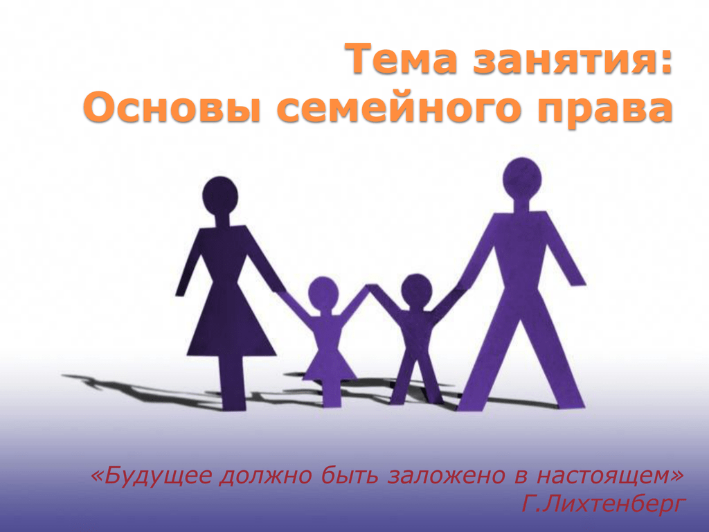 Семья основа будущего. Семейное право презентация. Тема для презентации на тему семейное право.