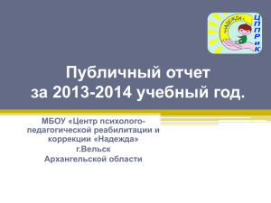 Публичный отчёт за 2013