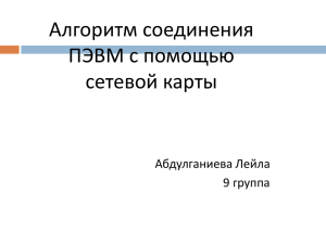 Алгоритм соединения ПЭВМ с помощью сетевой карты Абдулганиева Лейла