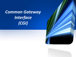 Common Gateway Interface CGI