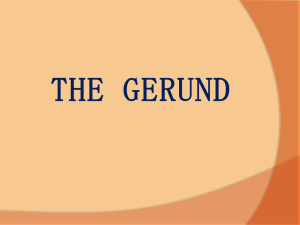 THE GERUND Герундий