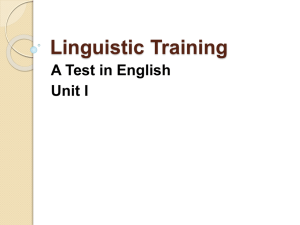 Linguistic Training
