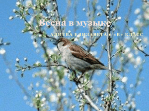 Весна в музыке — Алиева Лиза
