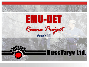 EMU-DET Russia Project RussVzryv Ltd. April 2012