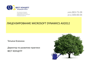 Лицензирование AX 2012