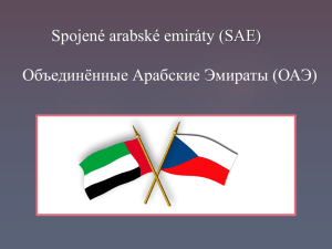 Чешский бизнес в Арабских странах