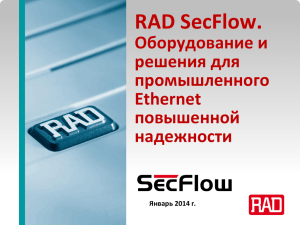RAD SecFlow. Оборудование и решения для промышленного
