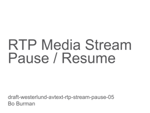 RTP Pause / Resume