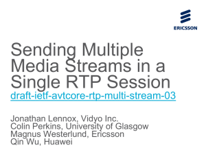 Sending Multiple Media Streams in a Single RTP Session draft