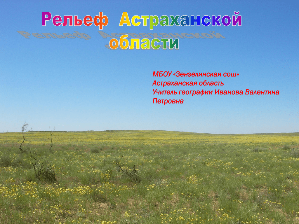 Какая поверхность в астраханской области рисунок