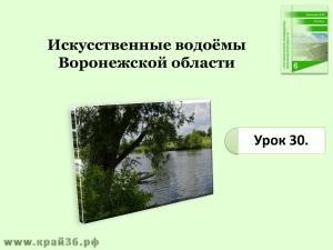 Искусственные водоёмы Воронежской области