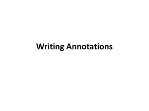 Writing Annotation