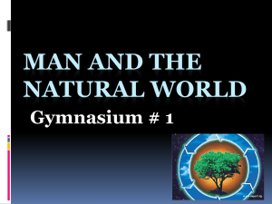 Man and the Natural World