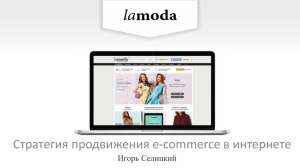 Стратегия продвижения e-commerce в интернете Игорь Селицкий