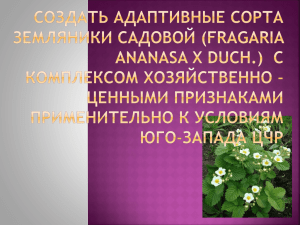 (Fragaria ananasa x Duch.) с комплексом хозяйственно