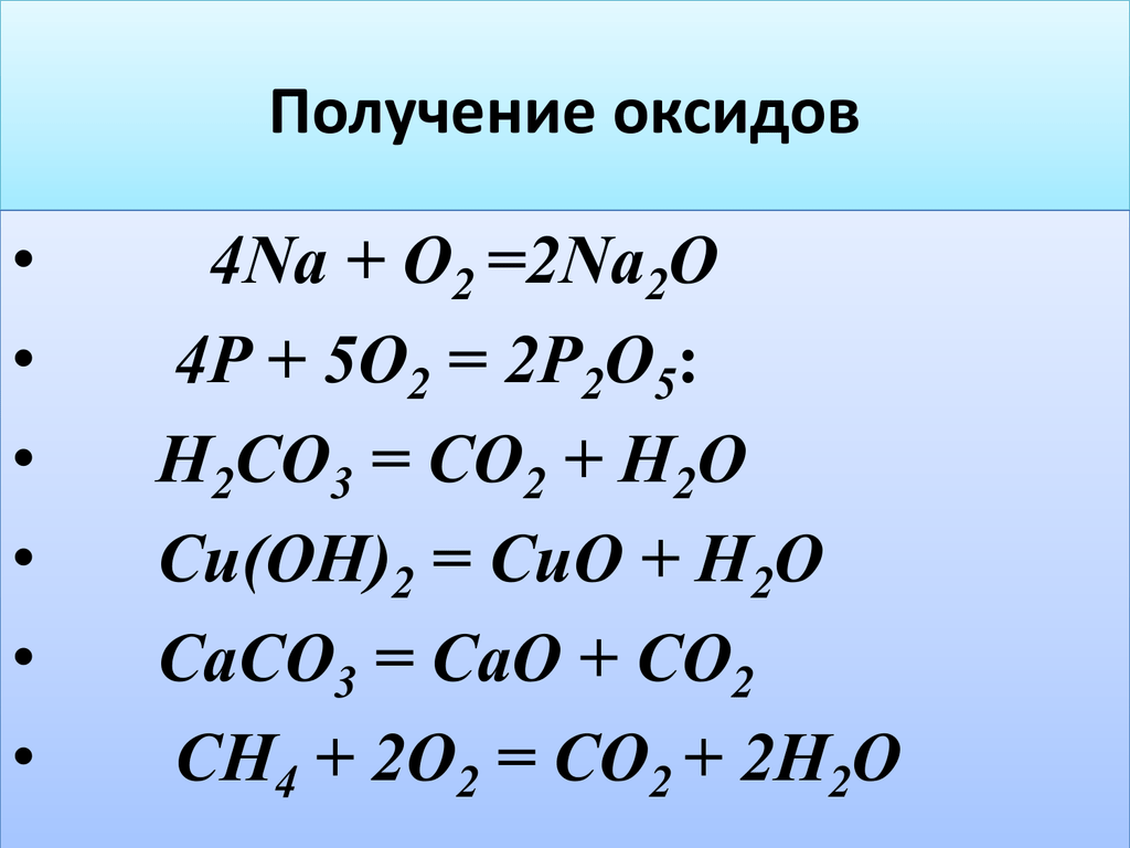 Cu2o na2co3. Получение оксидов. Примеры получения оксидов. Способы получения оксидов. Способы получения основных оксидов.