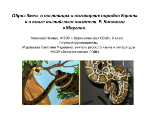Презентация к проекту "Образ Змеи в пословицах и поговорках
