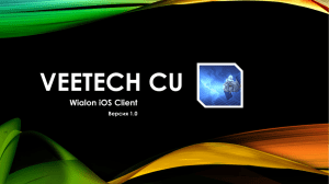 VEETECH CU Wialon iOS Client Версия 1.0