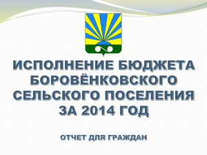 Отчет об исполнении бюджета сельского поселения за 2014 год