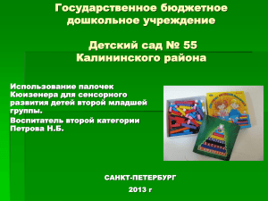 Государственное бюджетное дошкольное учреждение Детский сад № 55 Калининского района